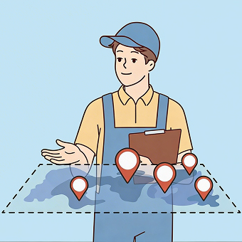 服務範圍地圖插畫